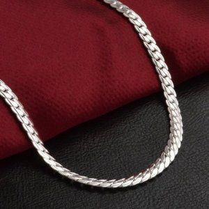 NEW 20'' 925 Sterling Silver Braided Snake Chain